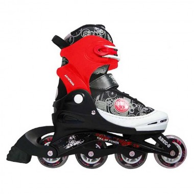 Athlopaidia Adjustable Inline Skates - Red