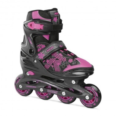 ROCES Jokey 3.0 Girl Adjustable Inline Skate - Black/Pink