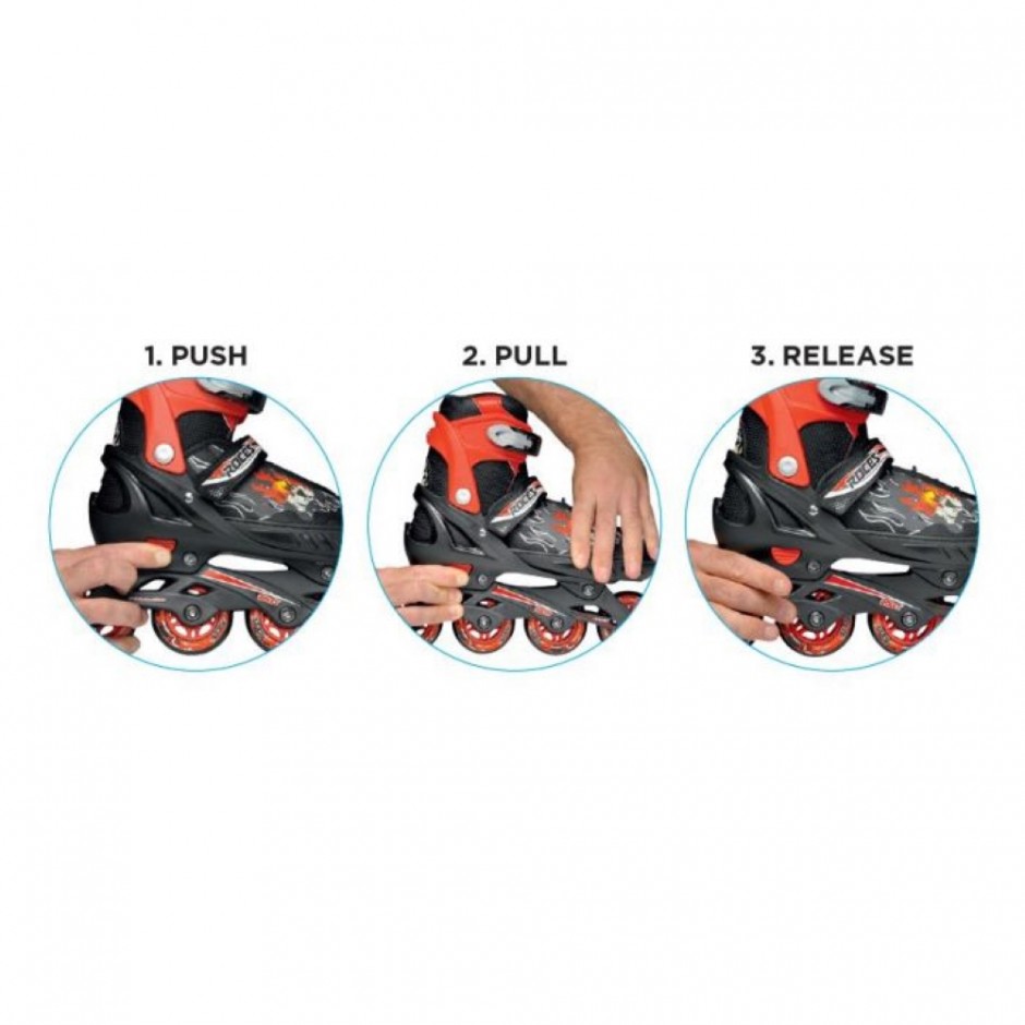 ROCES Jokey 3.0 Girl Adjustable Inline Skate - Black/Pink