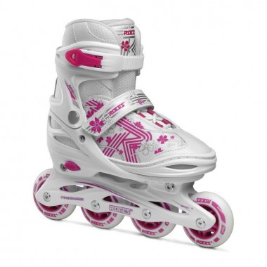 ROCES Jokey 3.0 Girl Adjustable Inline Skate - White/Pink