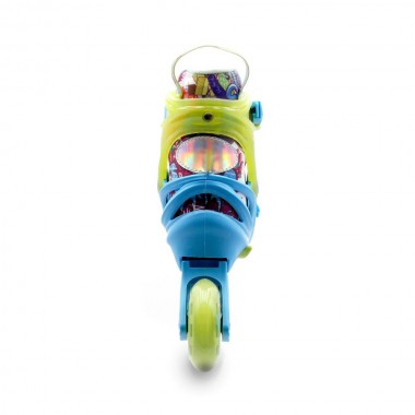 PLY Flash boy Adjustable Inline Skates - Sky Blue/Lime