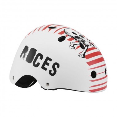 ROCES CE Skull 800 Aggressive Helmet - Mat white/Red