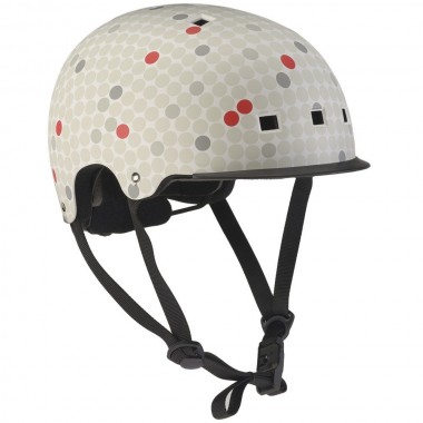 ROCES pop plus Grey dots Helmet - White