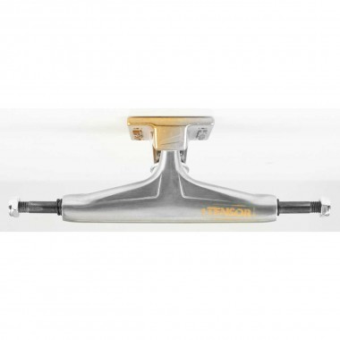 TENSOR Alum Stencil Mirror Trucks - Raw/Gold Fade