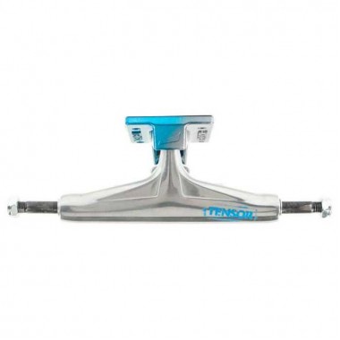TENSOR Alum Stencil Mirror Trucks - Raw/Light Blue Fade
