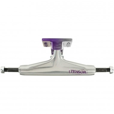 TENSOR Alum Stencil Mirror Trucks - Raw/Purple Fade
