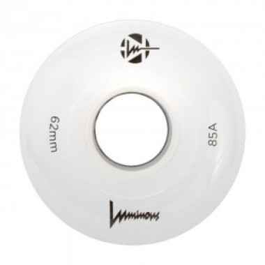 LUMINOUS 62mm/85A Sixies White Led Wheels - White (4pc.)