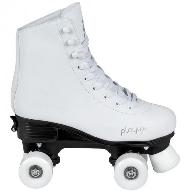 PLAYLIFE Classic White Adjustable Roller Skates