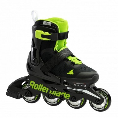 ROLLERBLADE Microblade Adjustable Inline Skates - Black/Green