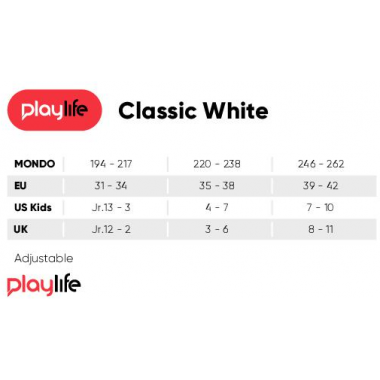 PLAYLIFE Classic White Αυξομειούμενα Roller Skates
